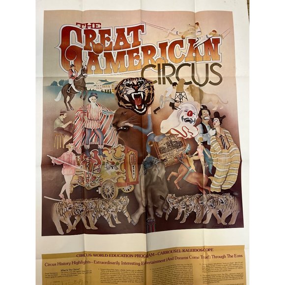 Vintage 1979 Ringling Bros and Barnum & Bailey Circus World Giant Poster - Picture 3 of 7